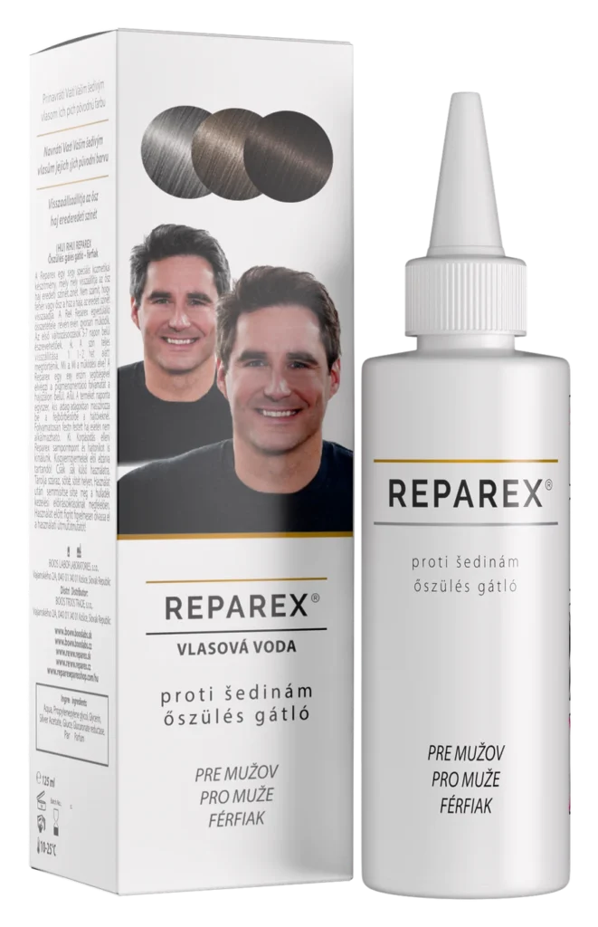 Reparex pro muže 125 ml – originální lahvička a balení.